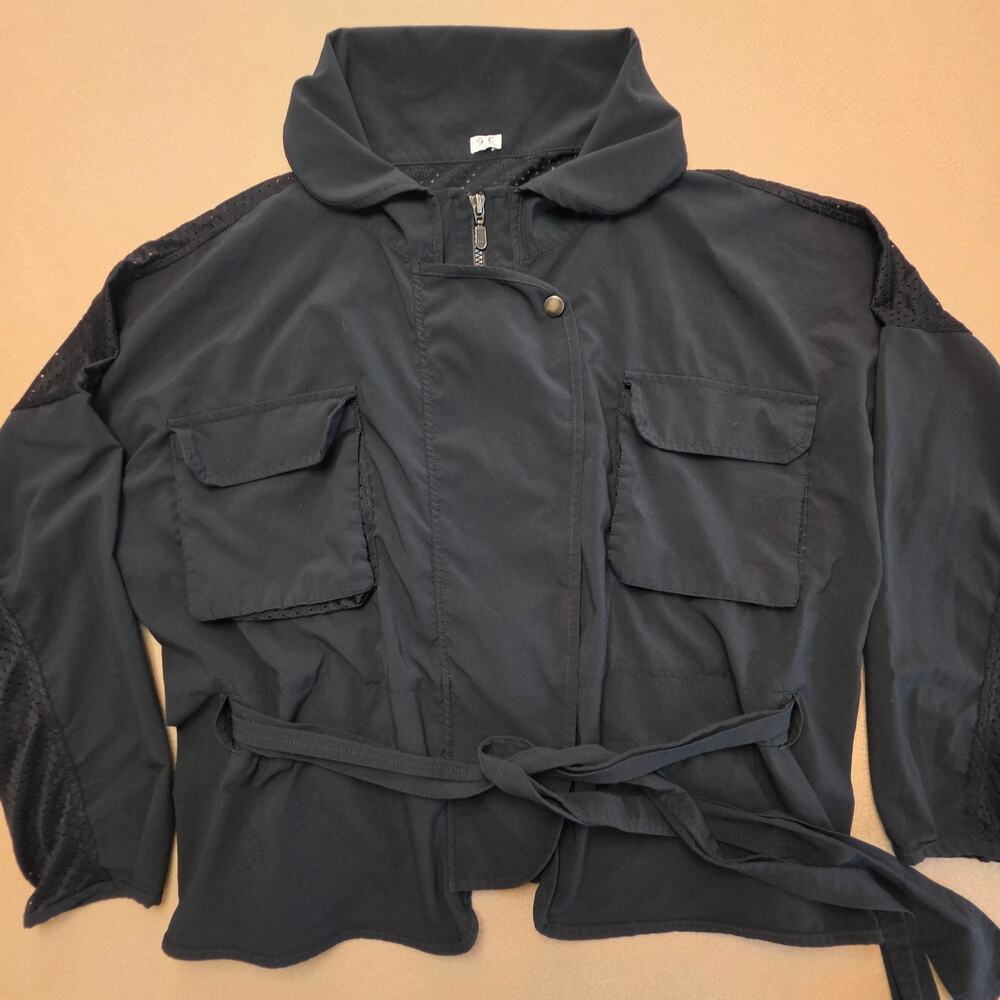 925Fit J200-B Black Full-Zip Utility Active Jacket Mesh-Vent Back Sz XS/S